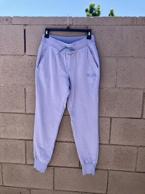 FILA Lavender Embroidered Logo Joggers